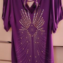 Bisou Bisou Purple New Dress - 16