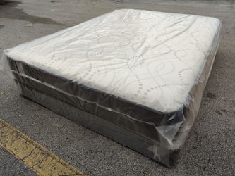 NEW MATTRESS FULL SIZE PLUSH WITH BOX SPRING