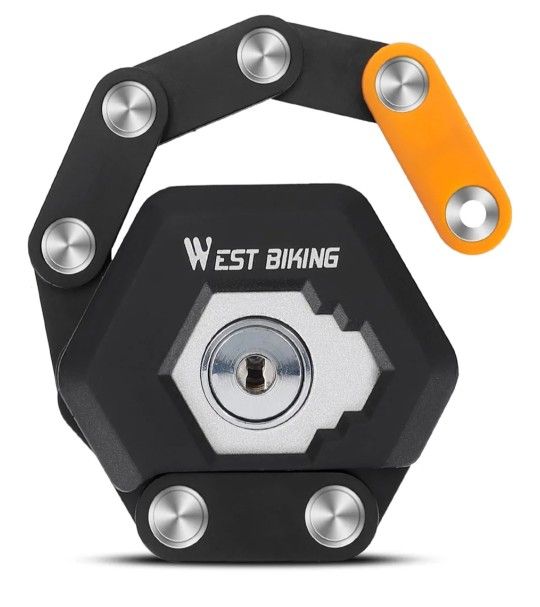 NEW! West Biking Folding Bike Lock - Compact Bicycle Lock with 3 Keys