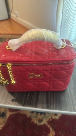 Droi Red Quilted Vanity Box Bag