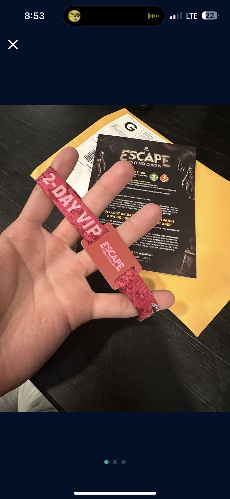 escape ticket