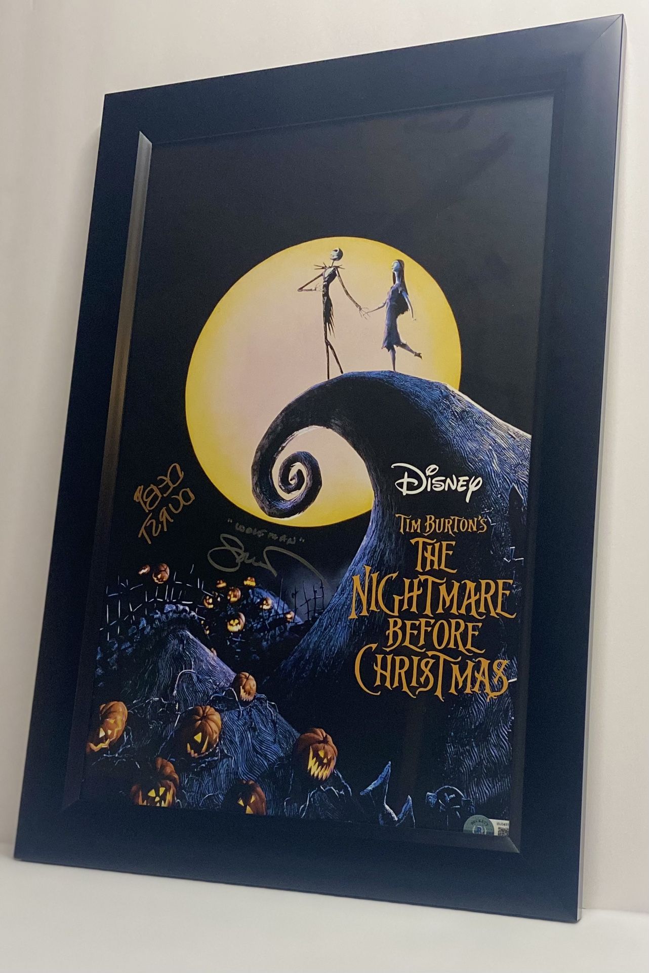 Debi Durst & Glenn Walters Signed "The Nightmare Before Christmas" 11x17 Photo Inscribed "Wolfman" (Auth. By Beckett)