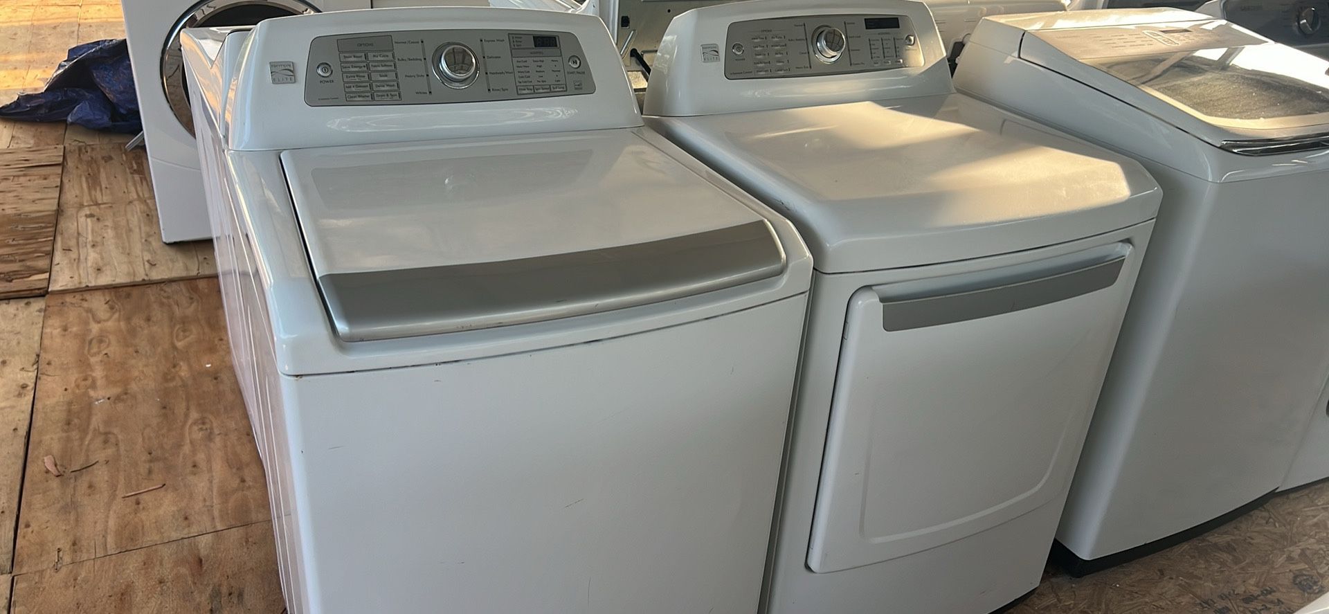 Kenmore Glass Top Washer & Dryer Set Extra Large Capacity 