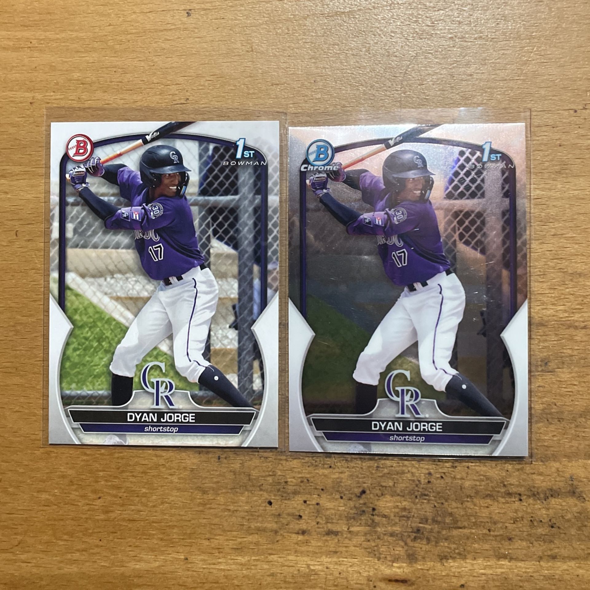 2023 BOWMAN DYAN JORGE LOT OF 2 FIRST BOWMAN CARDS 