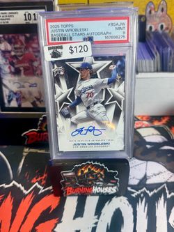 2025 Topps Series 1 - Baseball Stars Autographs Justin Wrobleski PSA 9