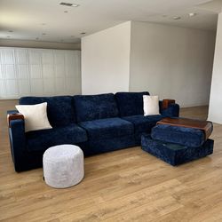 Lovesac Sapphire Navy Corded Velvet 4 Seat 5 Side Sactional - 🚚 FREE DELIVERY // $50 FINANCING 💸