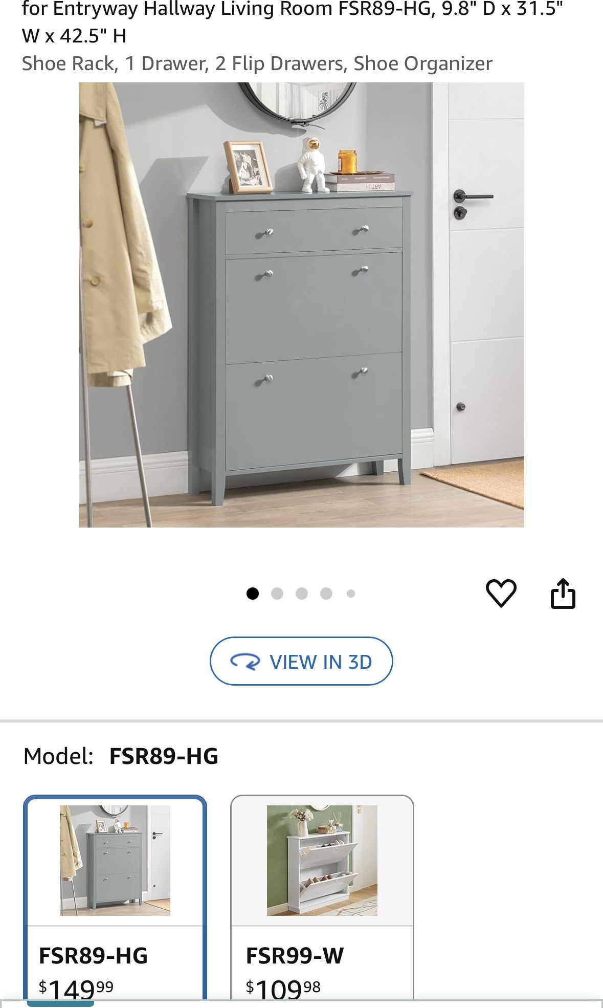 Black Shoe Cabinet/storage for Entryway 