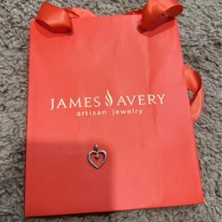 James Avery Heart With Diamond Pendant