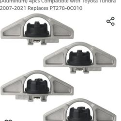 Deck Rail Tie Down Anchors Bed Cleats (Aluminum) 4pcs Compatible with Toyota Tundra 2007-2021 Replaces PT278-0C010

