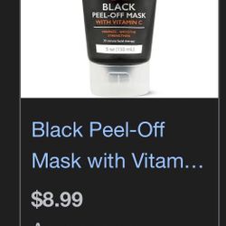 Black peel off mask with vitamin C