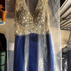 Prom Dress By Ashley Lauren - Blue Dress 