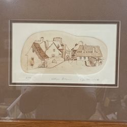 Art Village Wood Painting 