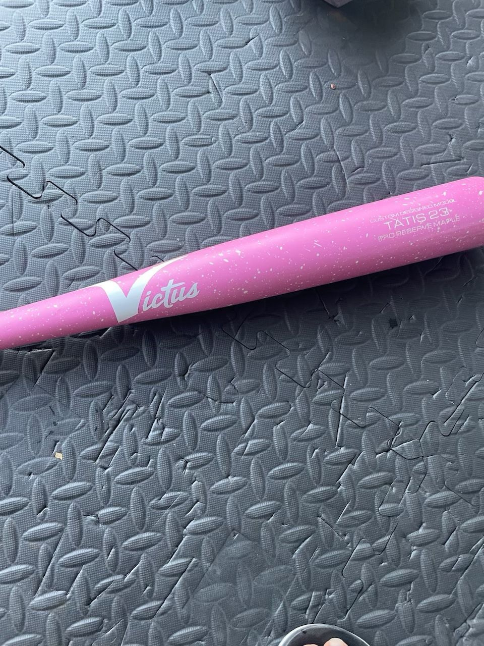 Lightly Used Custom Pink Pro Victus Reserve Maple Wood Bat -Tatis