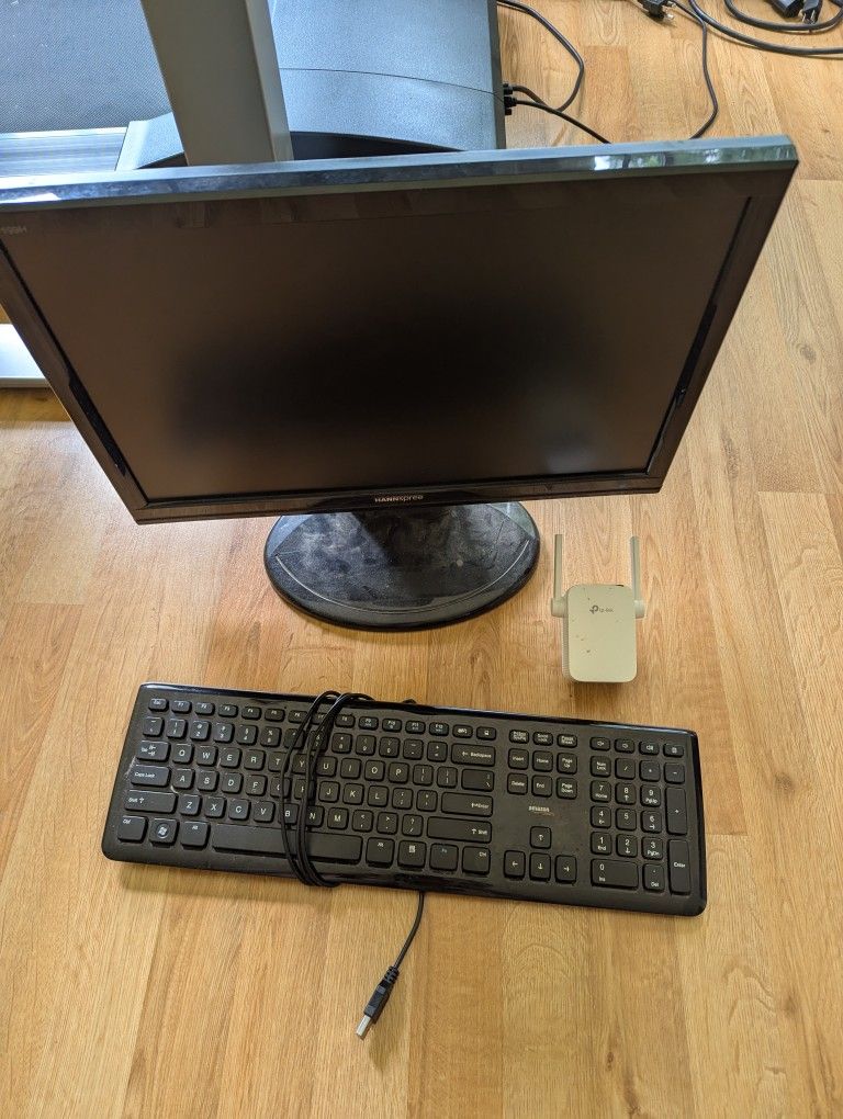 Monitor, Wifi Extender, Basic Keyboard