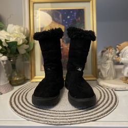 Zara Girls Faux Suede Faux Fur Boots