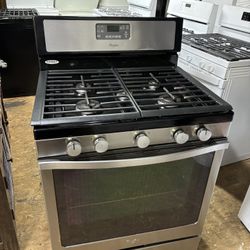 Stove Gas Whirlpool 5 burner Stainless Steel 