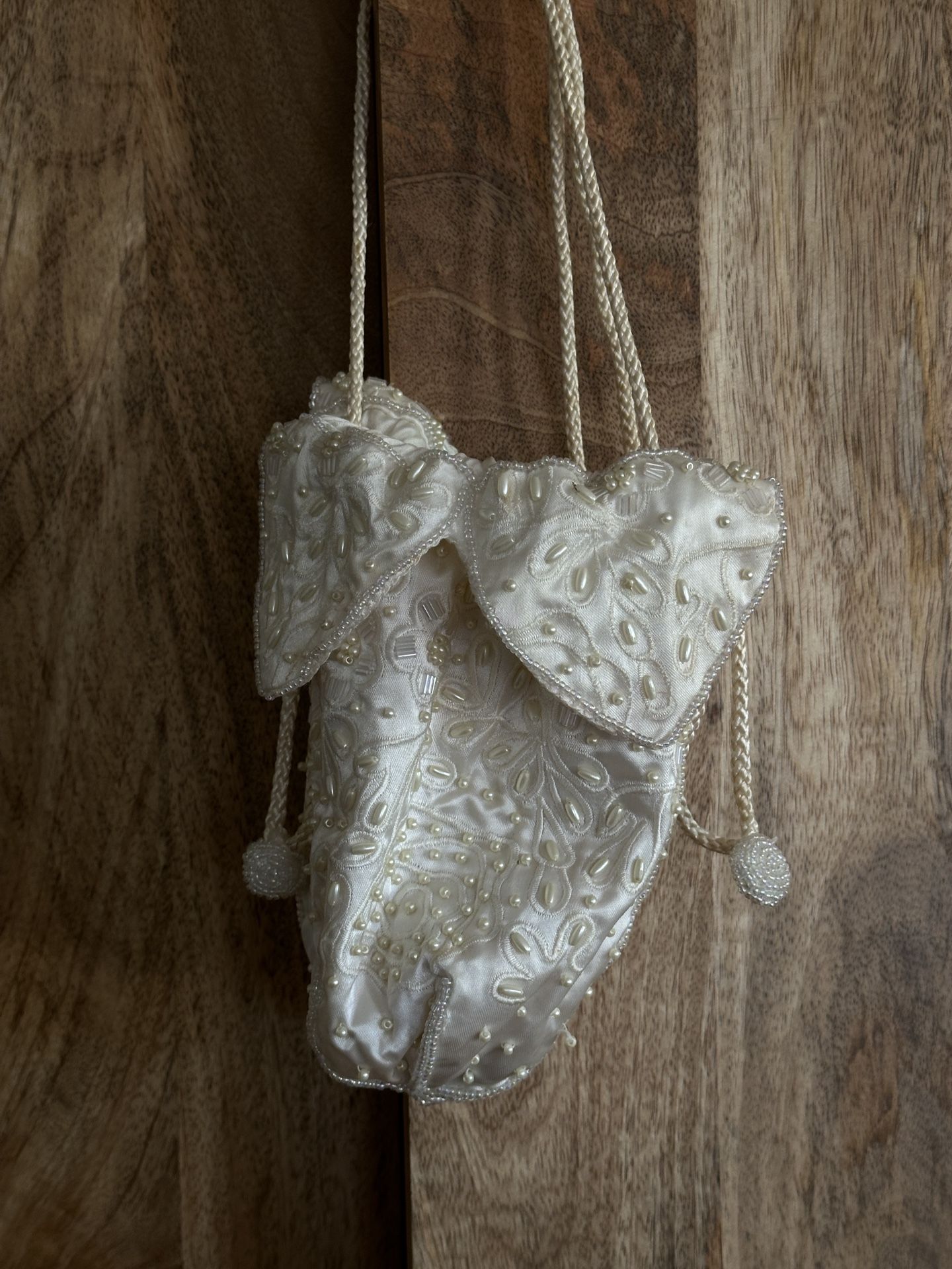 Vintage Flower Girl Beaded Bag
