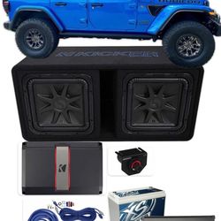 JEEP WRANGLER POWERFUL BASS AND VOICE PACKAGE KICKER AUDIO INSTALLED