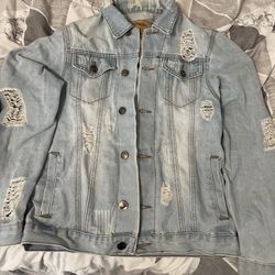 Men’s M Denim Ripped Jacket 