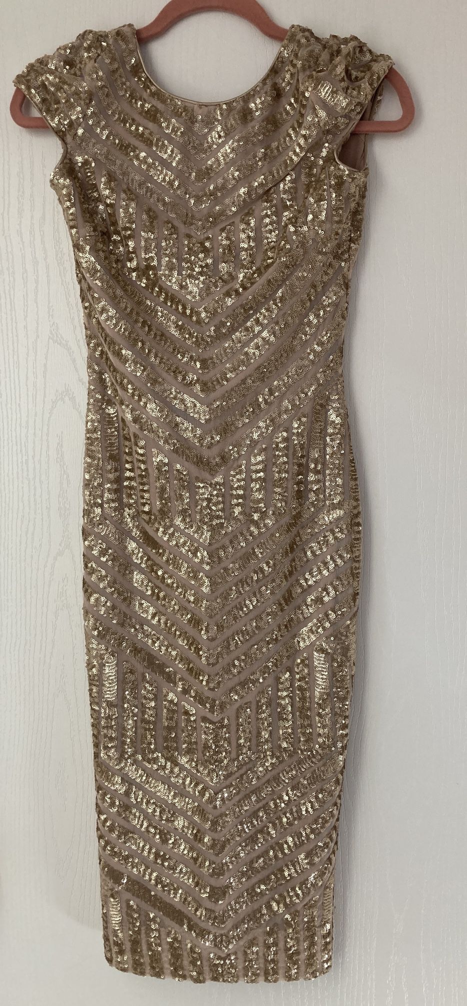 Dress The Population Dress Gold Sequence Size Small
