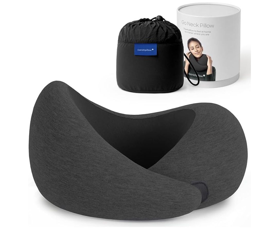 NEW Ostrichpillow Go Neck Travel Pillow, Premium Memory Foam 
