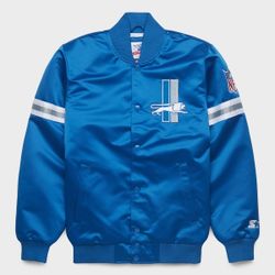 Detroit Lion's Hawaiian Blue Homage Starter Jacket XXL (2xl)