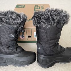 Kamik Snowgypsy Faux Fur Black Snow Boots - Youth Size 13