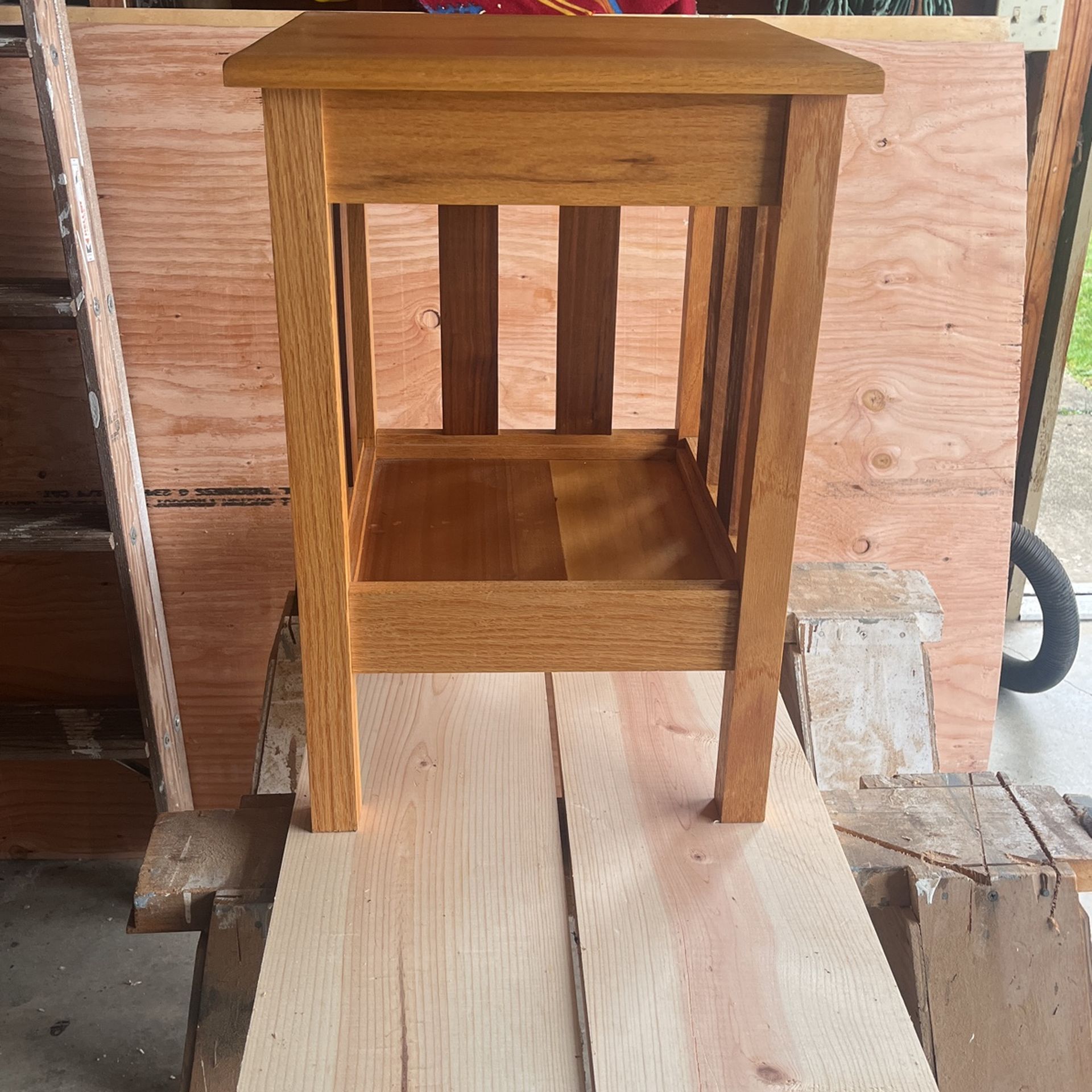 Oak plant stand