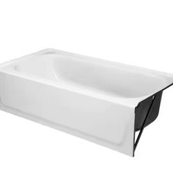 Bootz Industries Maui 60 in. x 30 in. Alcove Soaking Bathtub with Right Drain in White