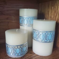 3 Pillar candles