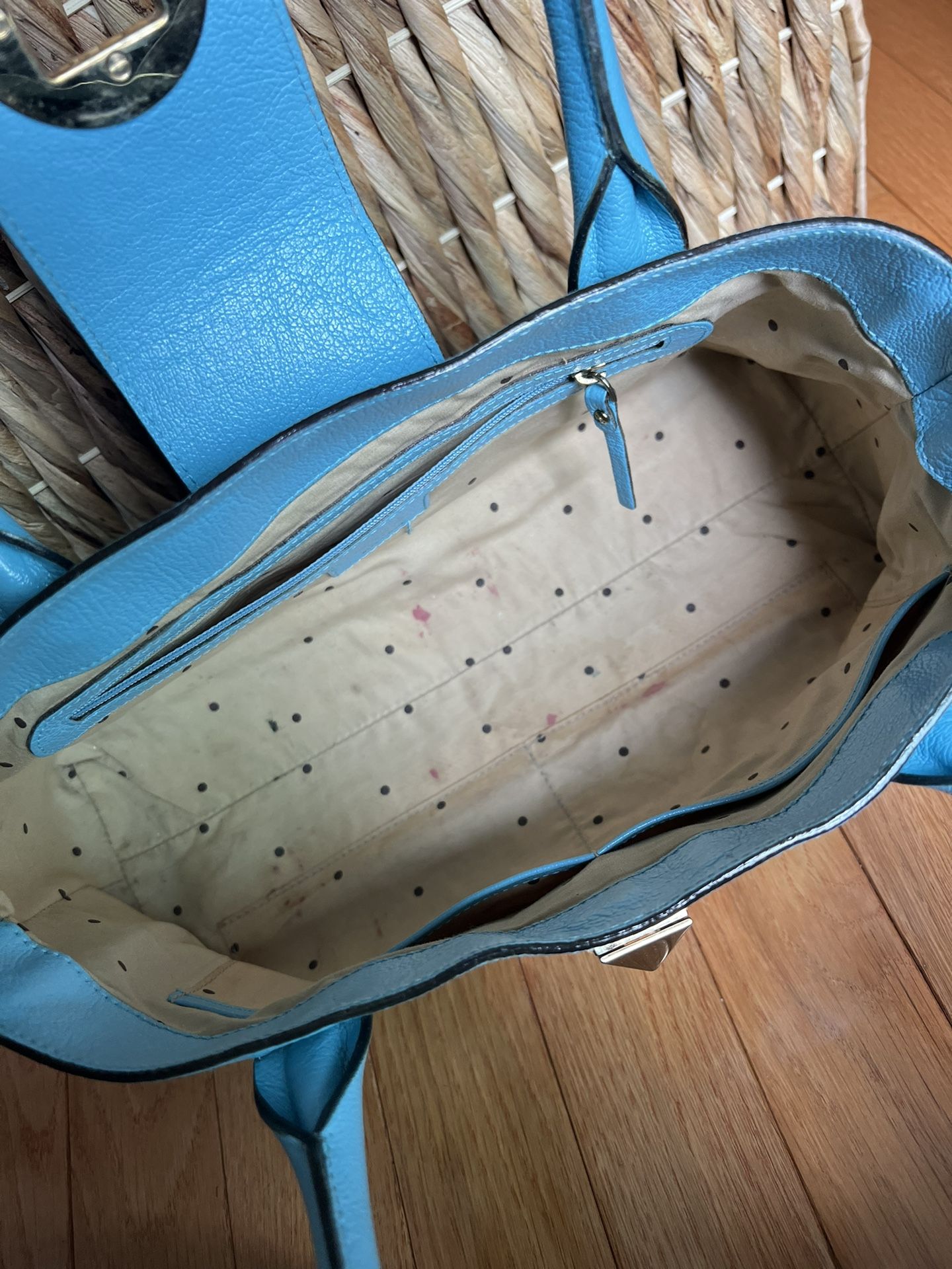 Kate Spade Leather Shoulder Bag In Turquoise