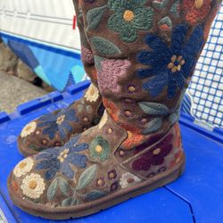 Vintage Cross Stitched UGG Boots
