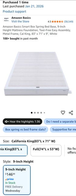 Cali king metal box spring
