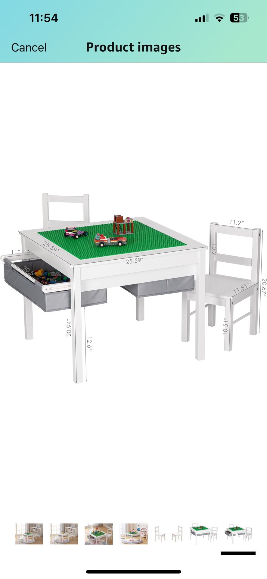 Lego Table 2 Chairs New In Box