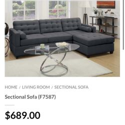 Gray Sectional Sofa 