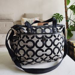 authentic Coach Signature Optic Multi-Function Diaper Bag (Style #16981).