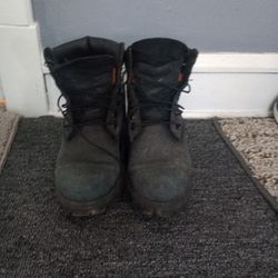 Black size 8.5 Timberland Construction boots (Must go by July 4)