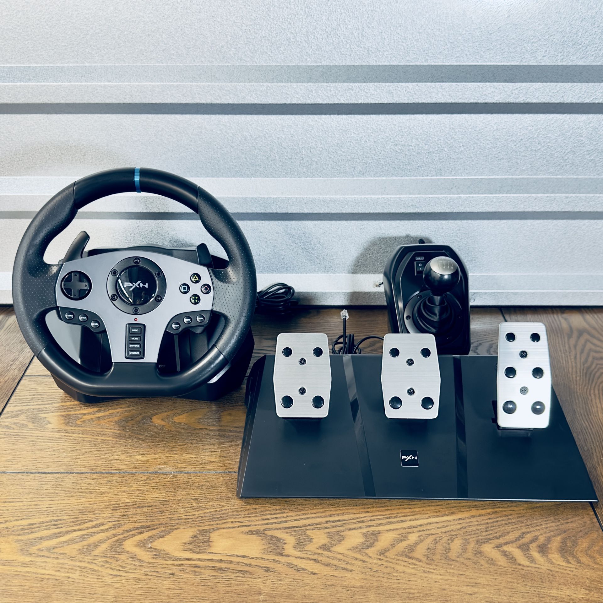 Xbox Steering Wheel, PXN V9 Driving Gaming Steering Wheel 270/900 ° Car