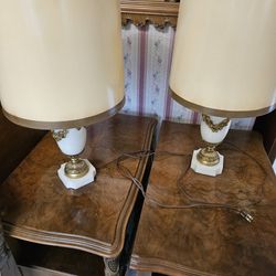 Matching antique lamps