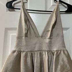 Formal Dress, Champagne Size Small