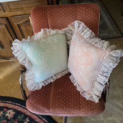 New Lace Covered Pillows 12 x 12
