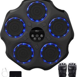 Music Boxing Machine, Family Fitness Training with Punch Sound & Beat Sync, Bluetooth Wall-Mounted Smart Beat Punch Musical Boxing, Stress Relief Home