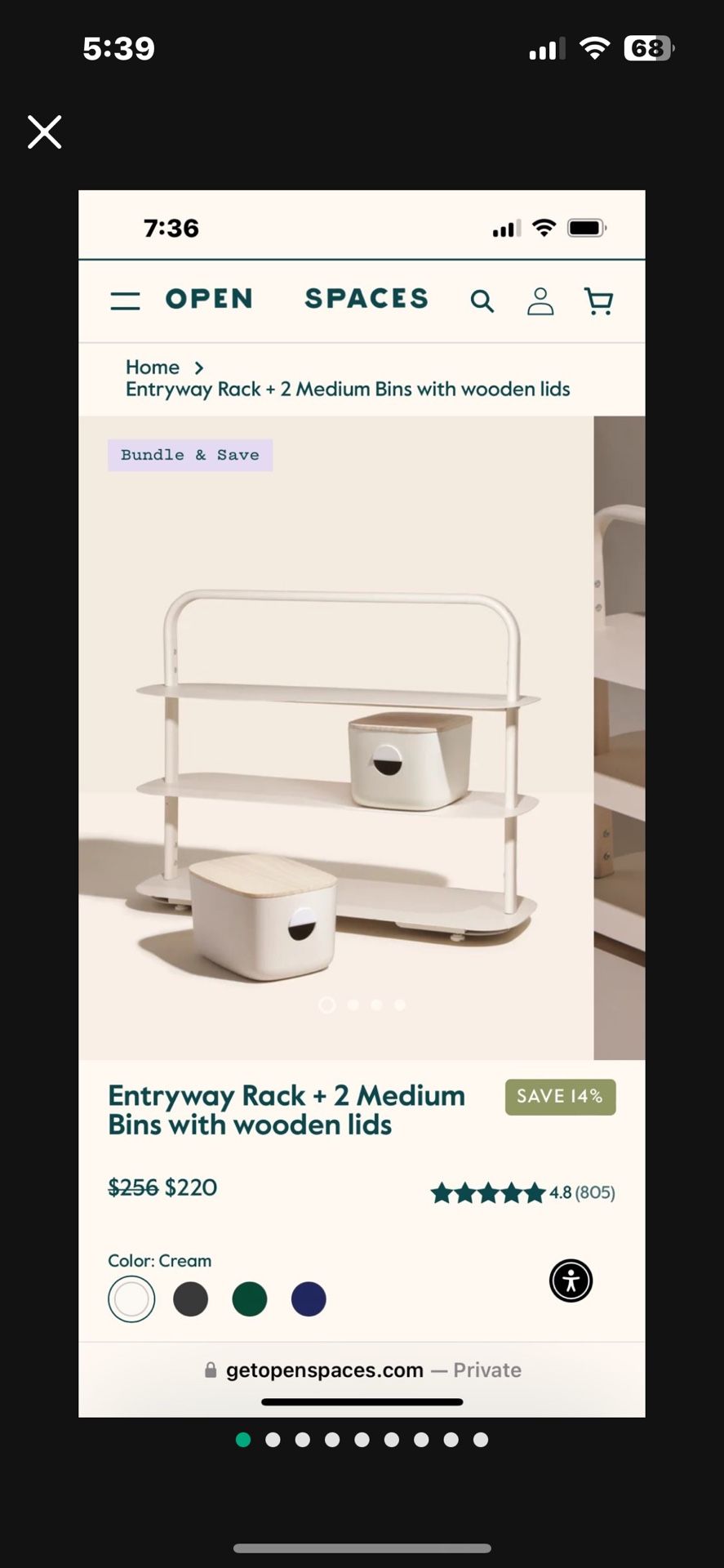 Open Spaces Modern Shoe Rack - White