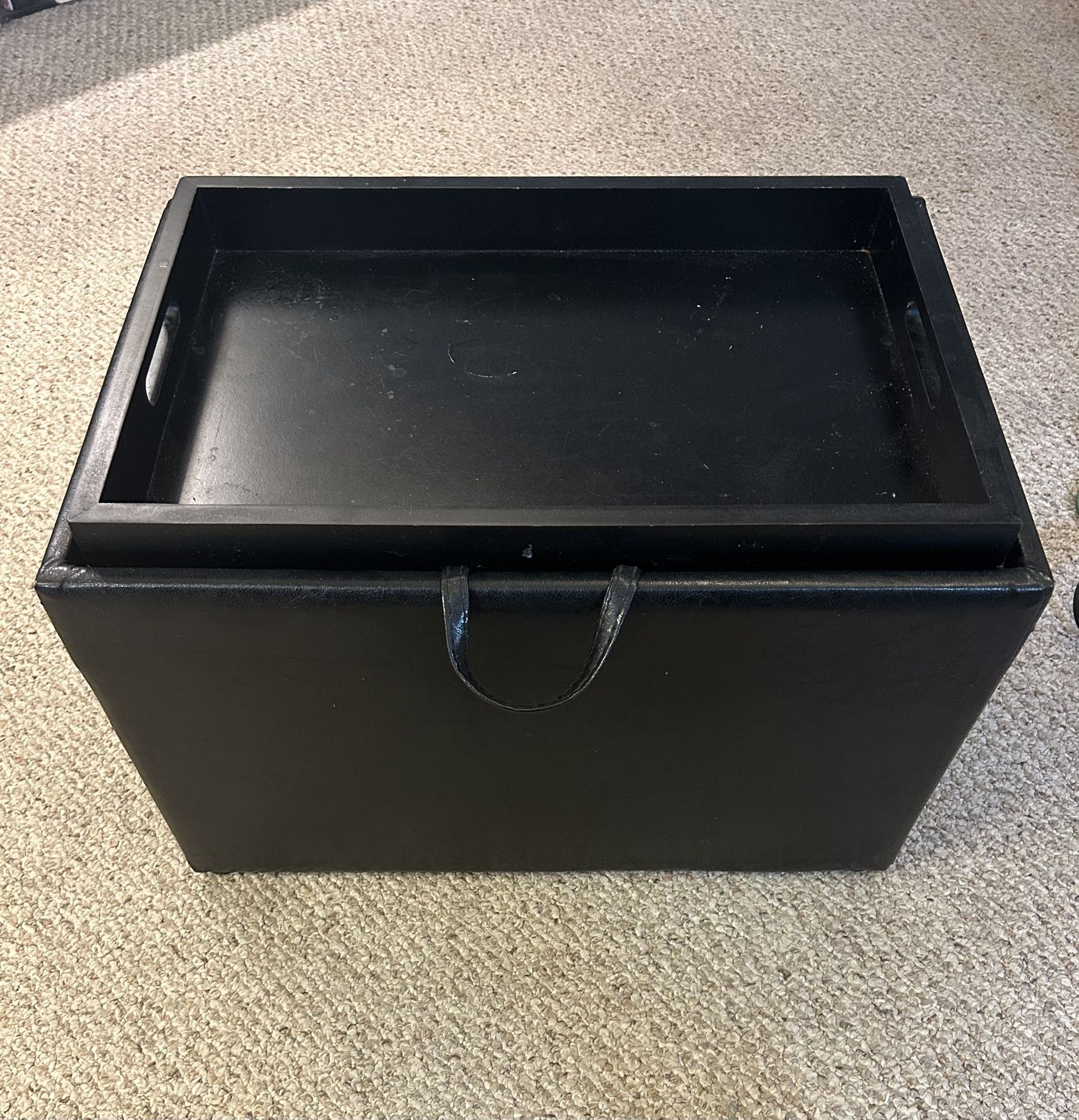 Flip Top Ottoman With Internal Storage