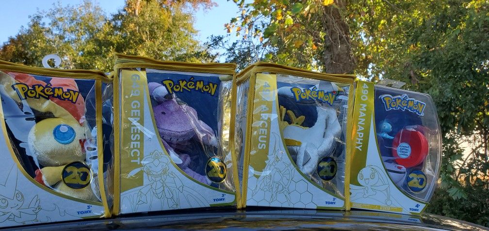 pokemon items 20th anv. starting at $20