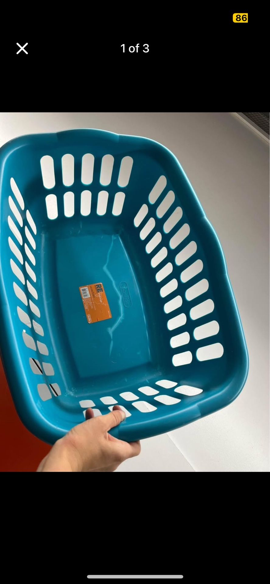 Laundry Basket, Great Condition And Sturdy! Teal