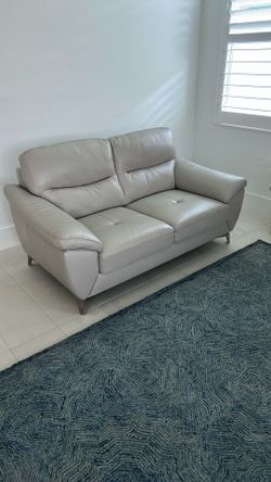 Light Grey Genuine Leather In Like New Condition