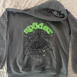 SP5DER HOODIE Grey N Green, XL