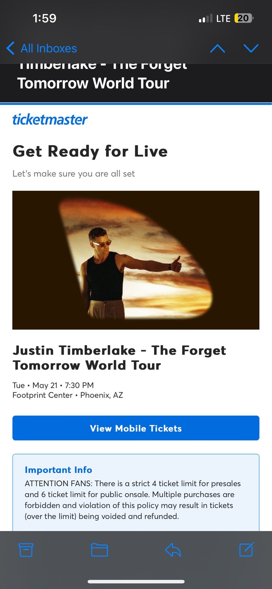 Justin Timberlake Concert Below Face Value