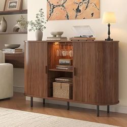 55" Wine Bar Cabinet with LED Lights